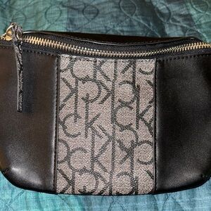 Calvin Klein Black and Brown Logo Belt Bag
